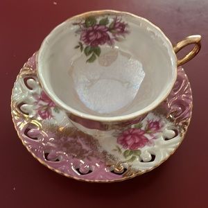 Vintage Lefton Handpainted bone china tea cup/Saucer